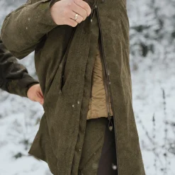 Hot Laurent Smock Vintage Outdoorjacke Herren (Olive Mélange/Schwarz) Outdoor- & Angel-Jacken