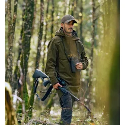 Hot Laurent Smock Vintage Outdoorjacke Herren (Olive Mélange/Schwarz) Outdoor- & Angel-Jacken