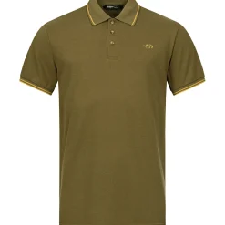Clearance Polo Shirt 22 Herren (Dunkel Oliv) Angel-Poloshirts & Langarmshirts