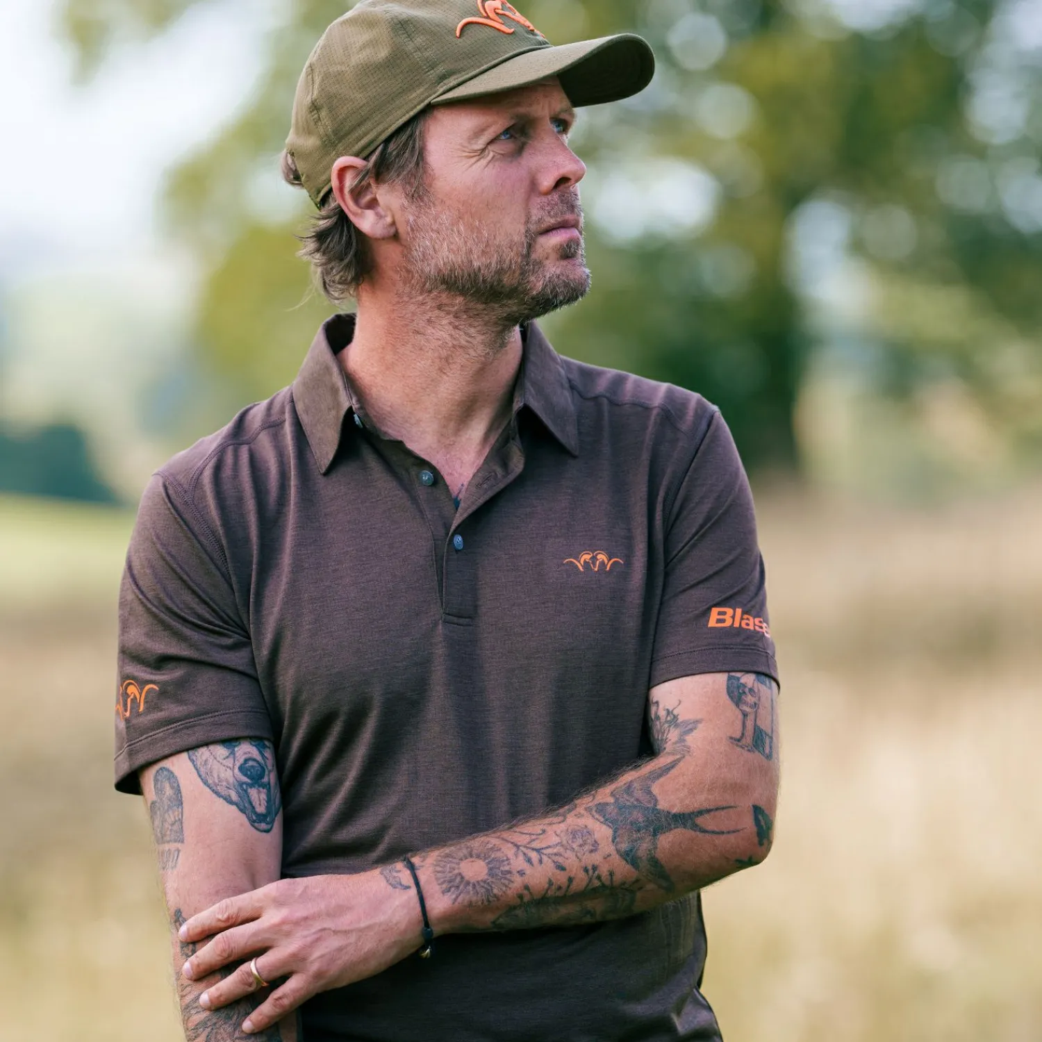 Blaser Poloshirt Competition Herren (Dunkelbraun)< Angel-Poloshirts & Langarmshirts