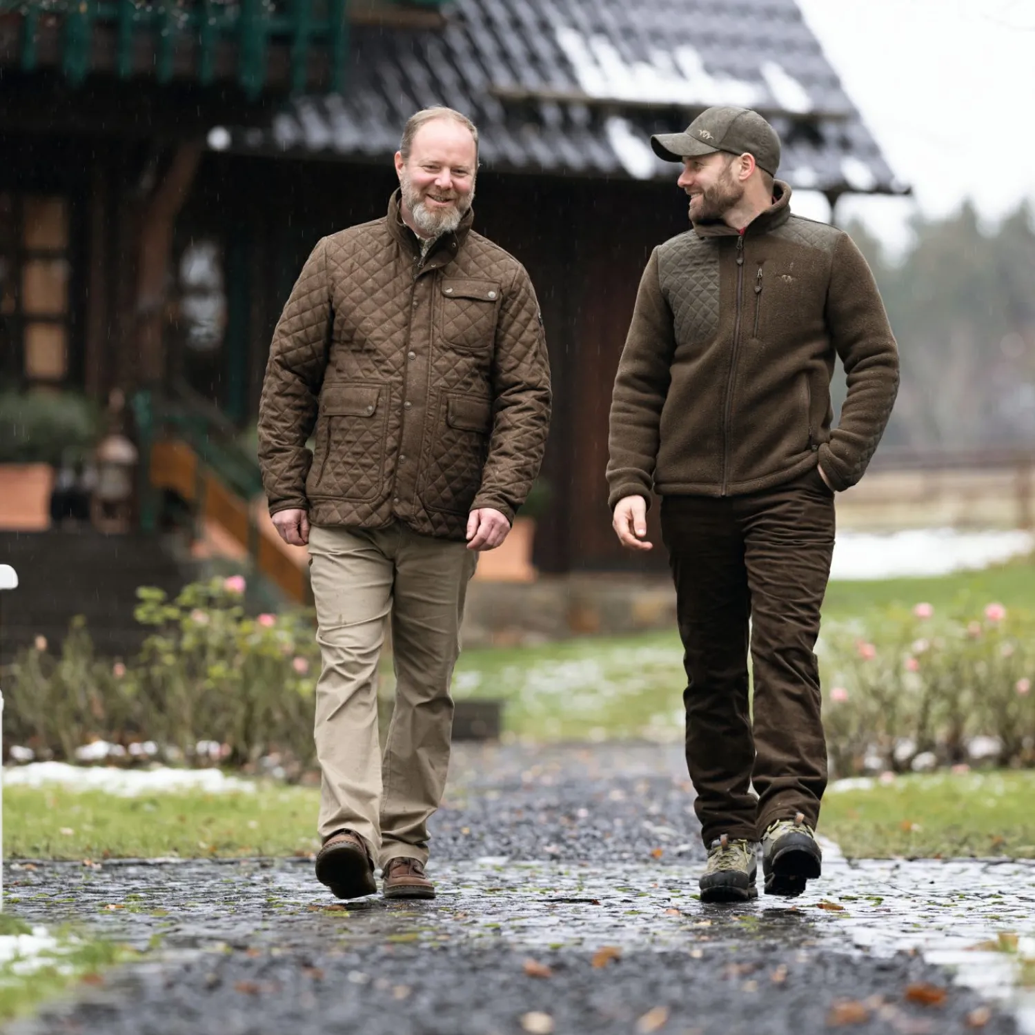 Hot Vintage Jacke Miles Herren (Dunkelbraun Mélange) Outdoor- & Angel-Jacken