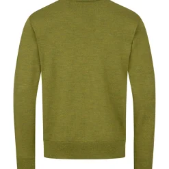 Discount V-Neck Merino Sweater Herren (Vivid Grün) Angelpullover & -Strickjacken