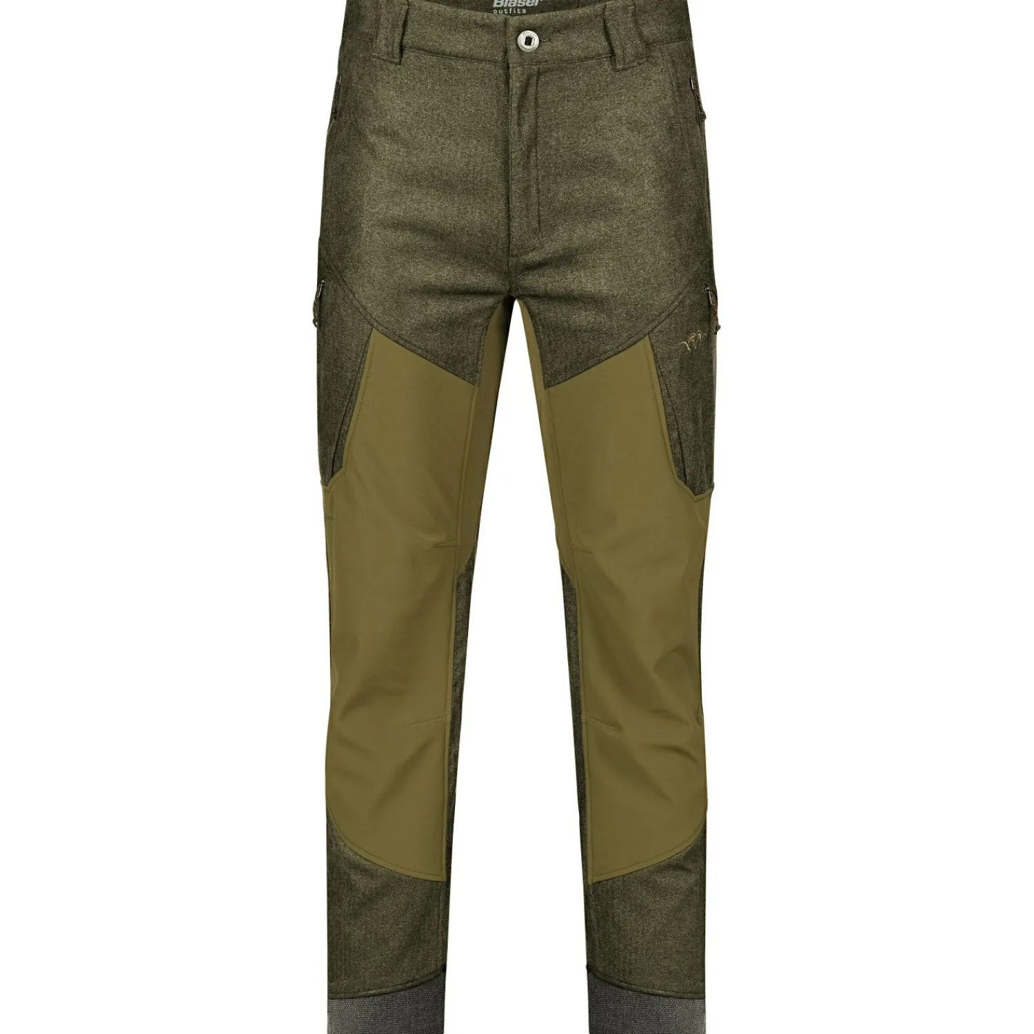 Hot Whizz Softshell Hose Herren (Olive Mélange/Schwarz) Outdoor- & Angler-Cargohosen