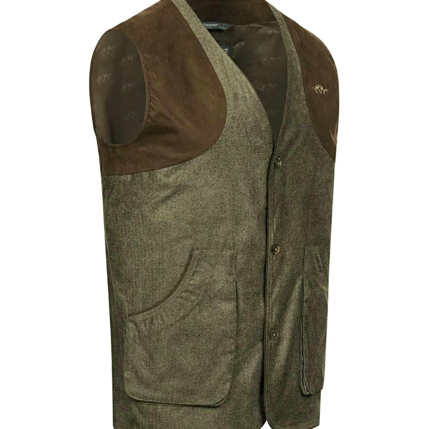Clearance Wing Weste Vintage Herren (Olive Mélange/Schwarz) Outdoor- & Anglerwesten
