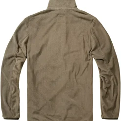 Brandit Fleece Troyer Herren (Olive)< Angelpullover & -Strickjacken