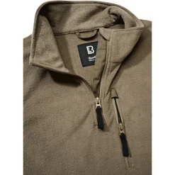 Brandit Fleece Troyer Herren (Olive)< Angelpullover & -Strickjacken