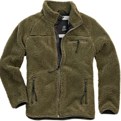 Brandit Teddyfleece Jacket Herren (Olive)< Angelpullover & -Strickjacken