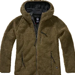 Clearance Women Teddyfleece Jacket Hooded Damen, mit Kapuze (Olive) Damen Damen Angeljacken & -Westen