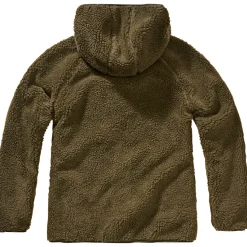 Clearance Women Teddyfleece Jacket Hooded Damen, mit Kapuze (Olive) Damen Damen Angeljacken & -Westen