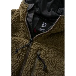 Clearance Women Teddyfleece Jacket Hooded Damen, mit Kapuze (Olive) Damen Damen Angeljacken & -Westen