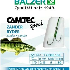 Camtec Ryderhaken mit geflochtener Schnur< Raubfischangeln-Zubehör|Angelhaken