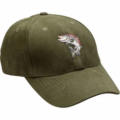New Cap "Bachforelle" Unisex (Oliv) Outdoor- & Angel-Kappen