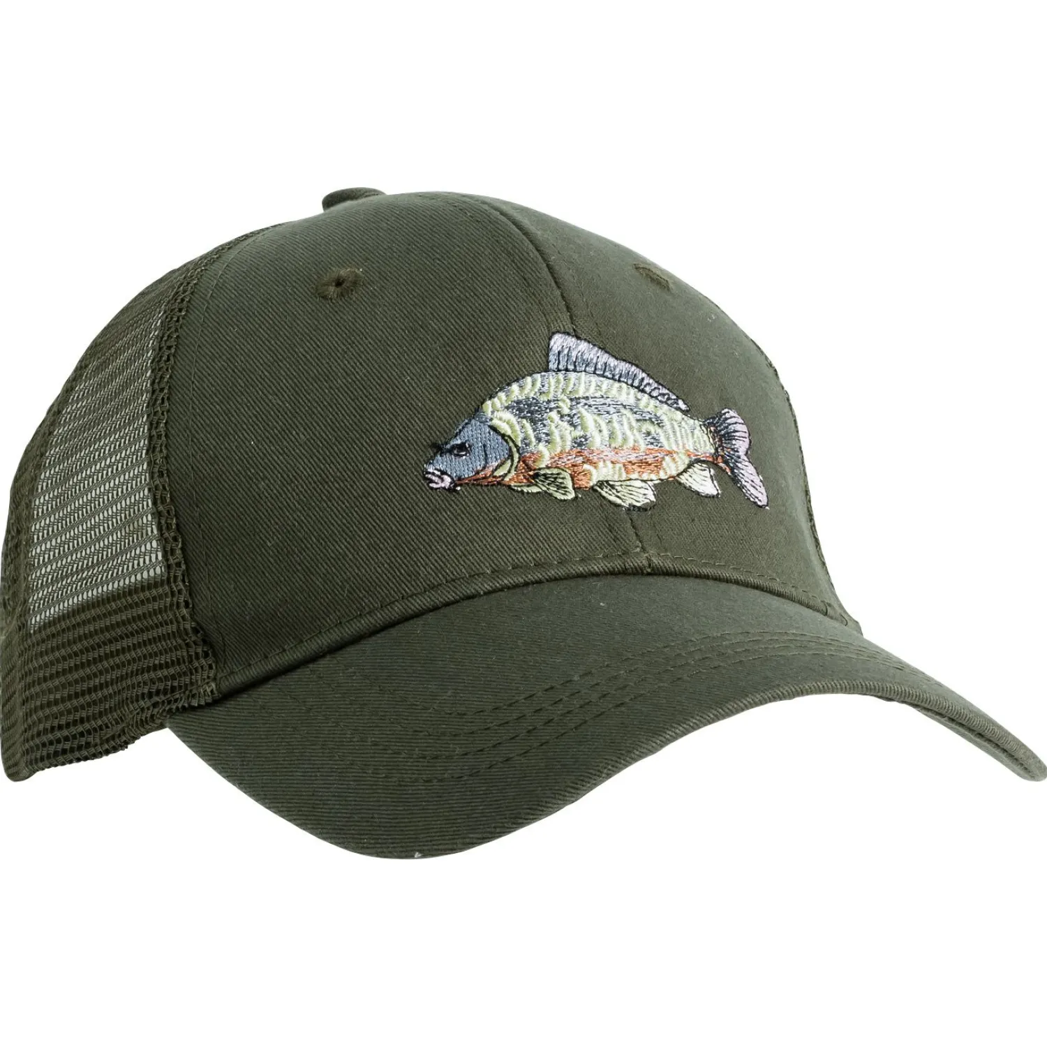 New Cap "Karpfen" Herren (Oliv) Outdoor- & Angel-Kappen