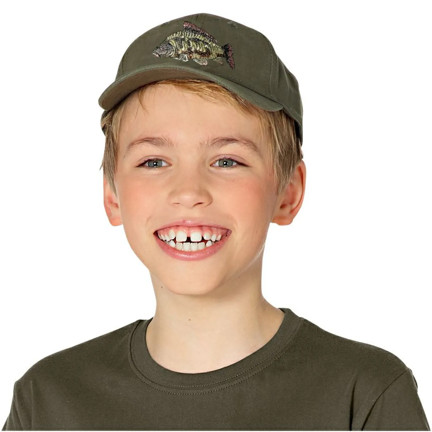 Cap "Karpfen" Kinder (Oliv)<Kinder Kinder-Bekleidung