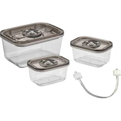 New VacuBoss Eco - Set (Vakuum Frischebehälter) Vakuumiergeräte & Vakuumierzubehör