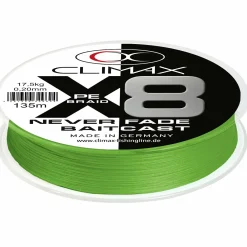 Climax PE X8 Neverfade Baidcast (chartreuse)< Geflochtene Schnüre