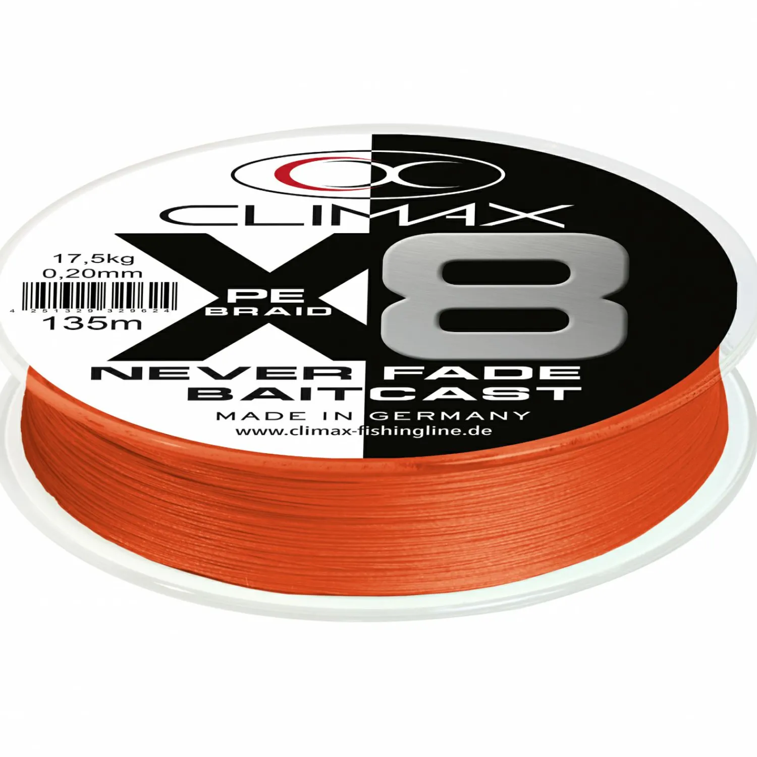 PE X8 Neverfade Baidcast (hi-vis orange) Geflochtene Schnüre