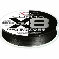 Climax PE X8 Neverfade Baidcast (schwarz)< Geflochtene Schnüre