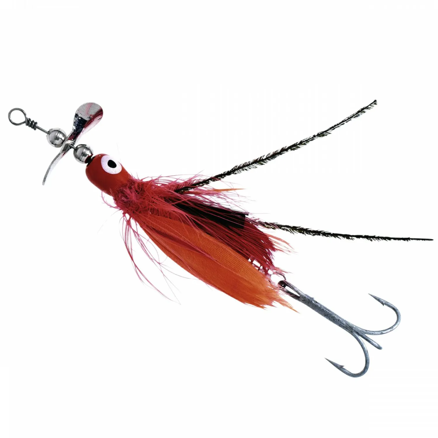 Clearance Spinnfliegen Classic (rot/orange) Spinner|Raubfischangeln Kunstköder