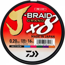 Hot Angelschnur J-Braid Grand X8 (multi-color, 150 m) Geflochtene Schnüre