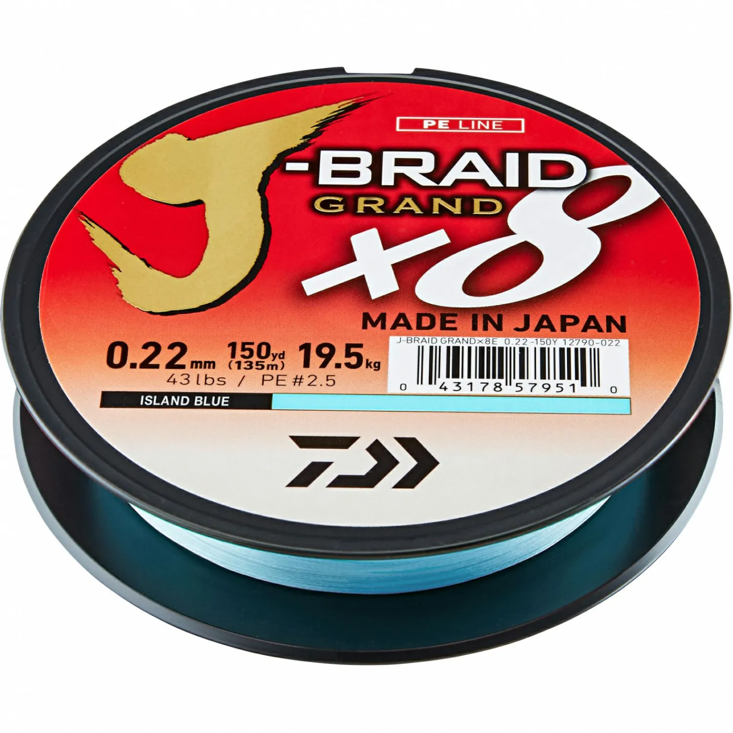 Daiwa Angelschnur J-Braid Grand X8 (blau, 135 m)< Forellenschnüre|Forellenschnüre
