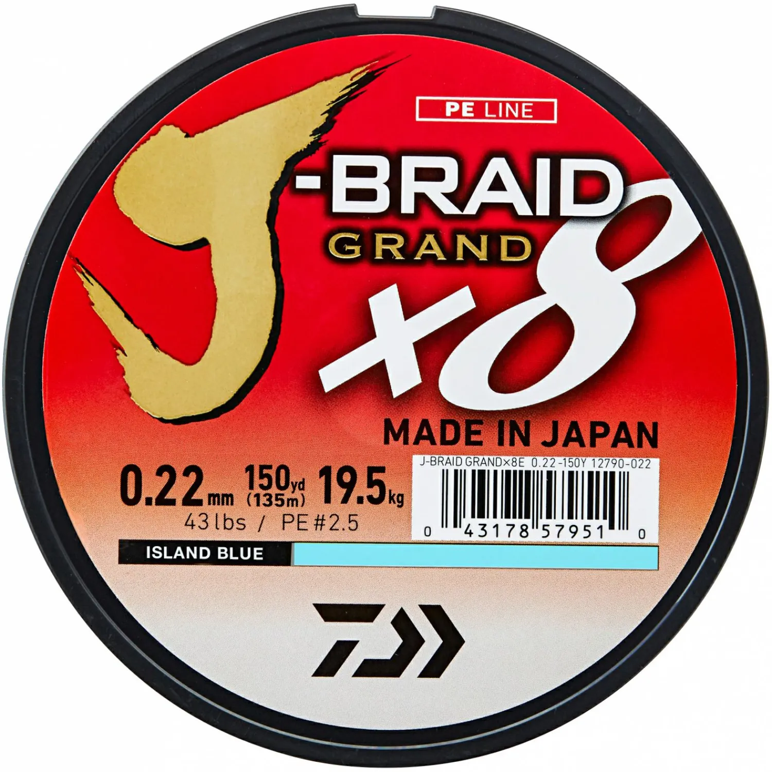 Daiwa Angelschnur J-Braid Grand X8 (blau, 135 m)< Forellenschnüre|Forellenschnüre