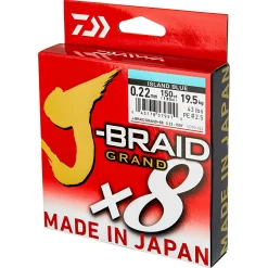 Daiwa Angelschnur J-Braid Grand X8 (blau, 135 m)< Forellenschnüre|Forellenschnüre