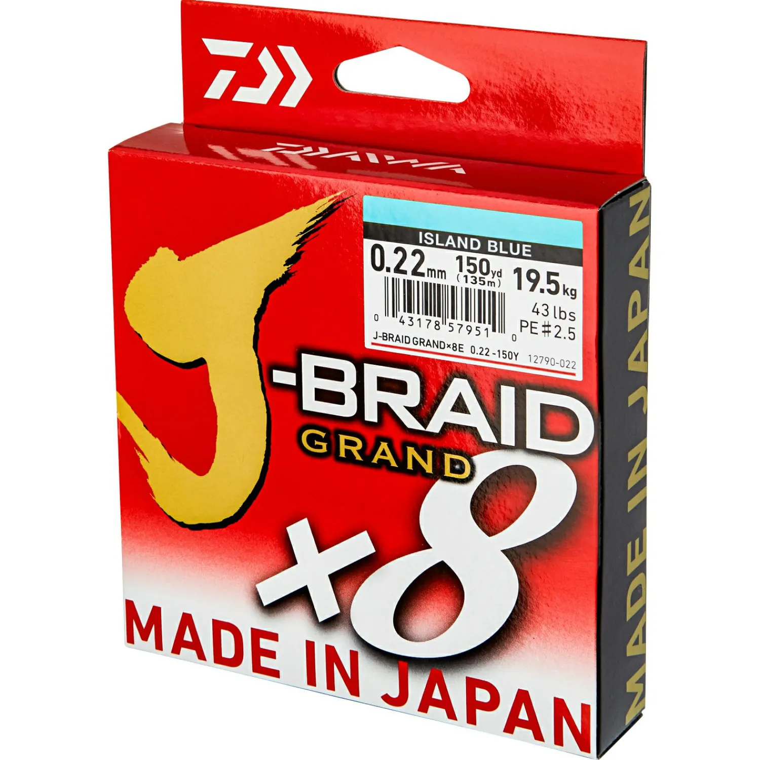 Daiwa Angelschnur J-Braid Grand X8 (blau, 135 m)< Forellenschnüre|Forellenschnüre