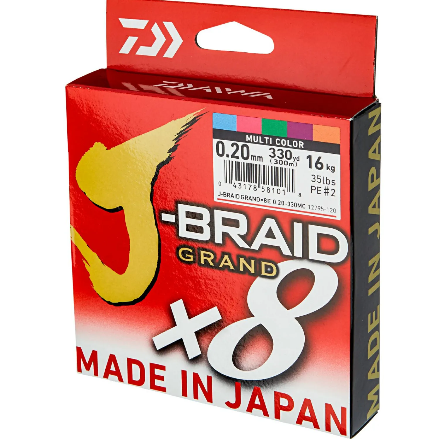 New Angelschnur J-Braid Grand X8 (multi-color, 300 m) Monofile Schnüre