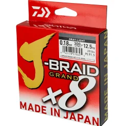 Daiwa Angelschnur J-Braid Grand X8 (hellgrau, 135 m)< Geflochtene Schnüre