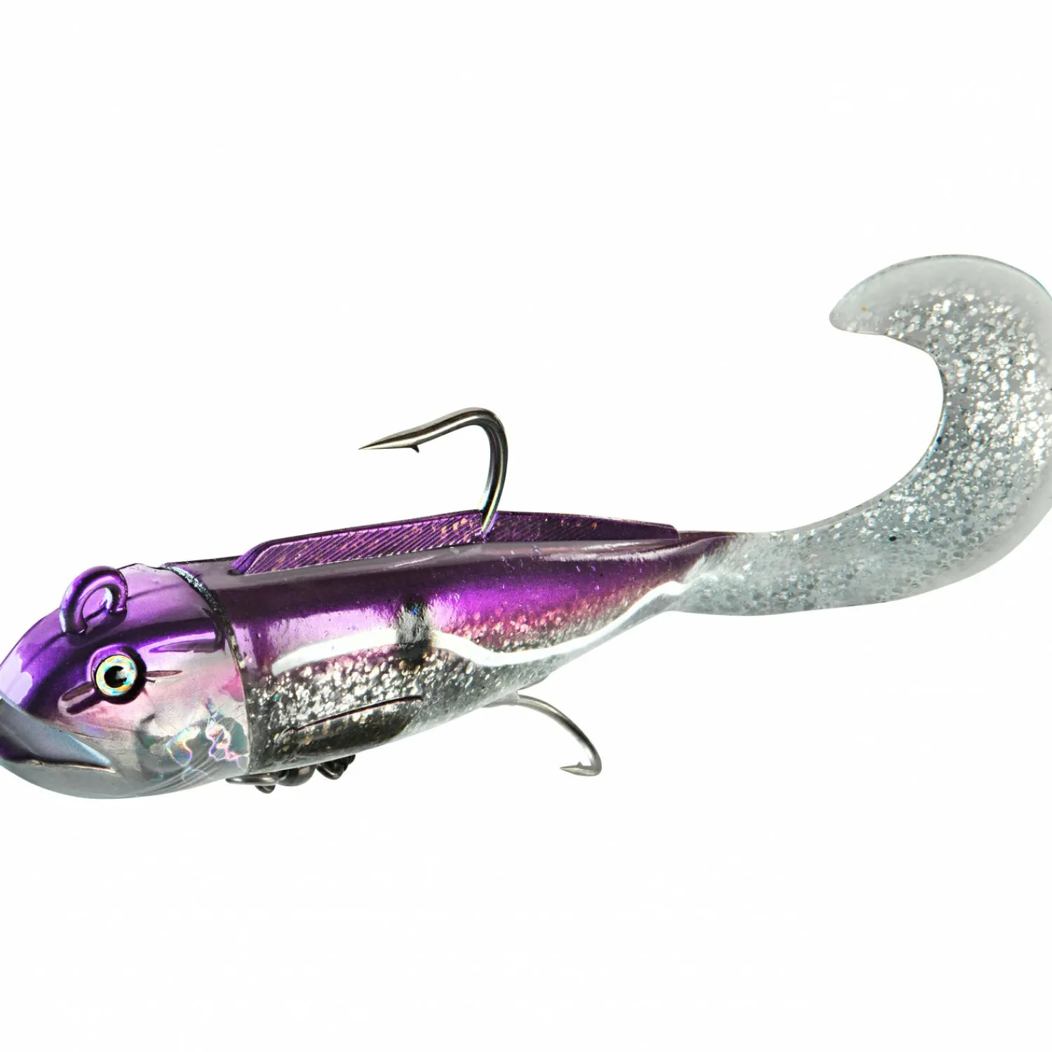 Daiwa D-Wolf Curly (purple haddock)< Gummiköder ·Gummifische & Shads