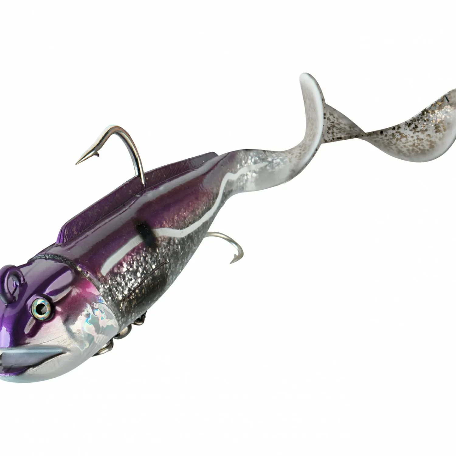 Daiwa D-Wolf Curly (purple haddock)< Gummiköder ·Gummifische & Shads