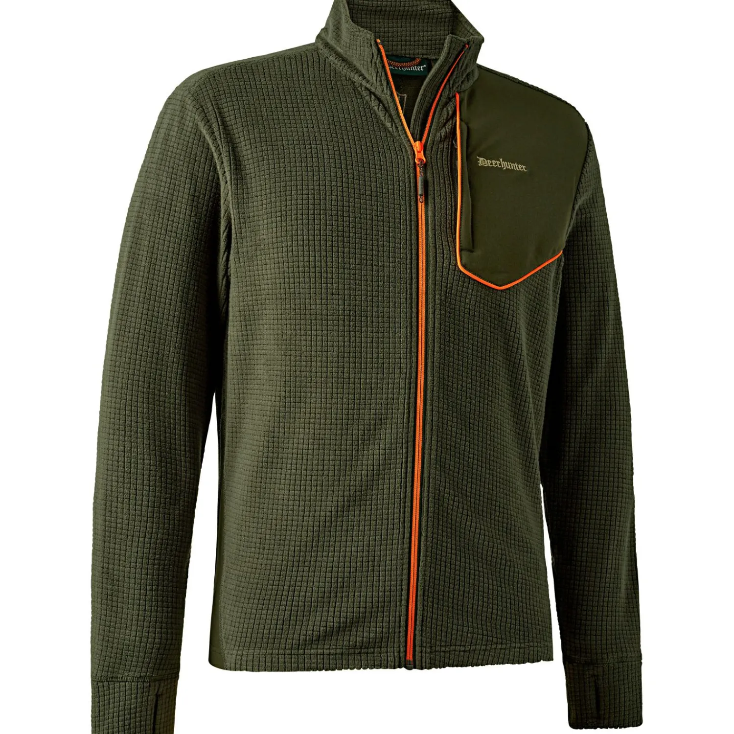 Deerhunter Chamois Full-Zip Fleecejacke Herren (Forest Green)< Outdoor- & Angel-Jacken