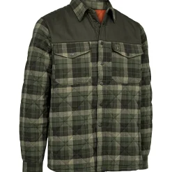 Best Elbert gefütterte Hemdjacke Herren (Green Check) Outdoor- & Angel-Jacken