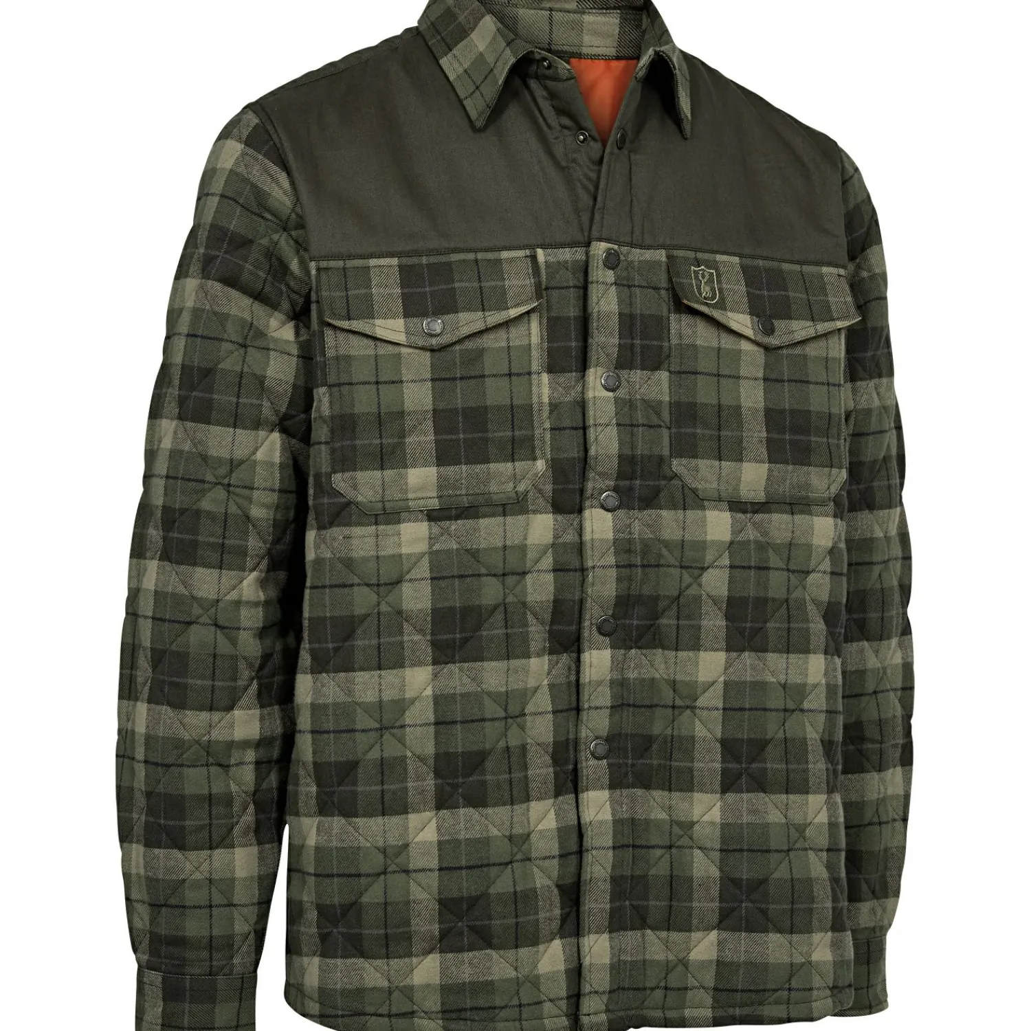Best Elbert gefütterte Hemdjacke Herren (Green Check) Outdoor- & Angel-Jacken