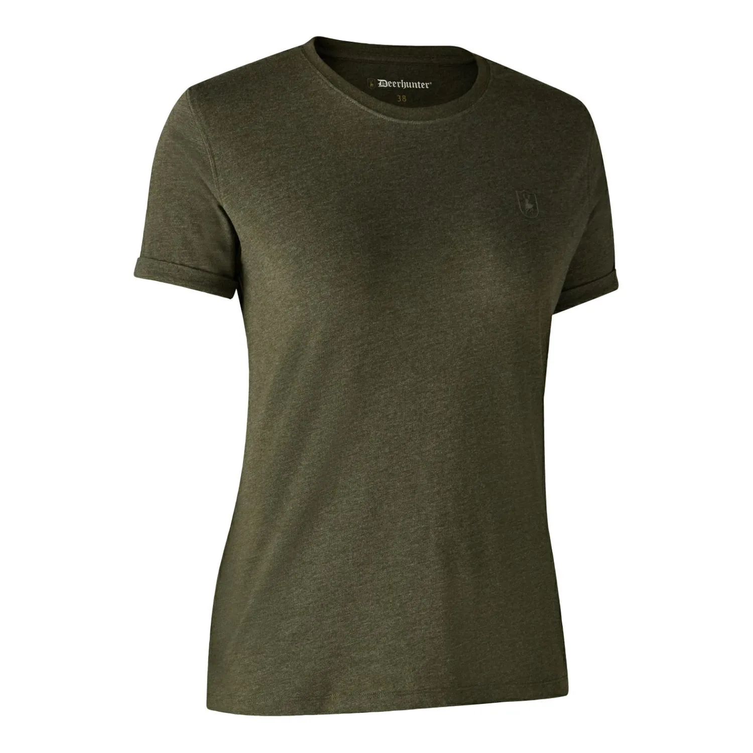 Online 2er-Pack Ladies Basis T-Shirts Damen (Adventure Green Melange) Damen Damen Angelshirts & -Oberteile