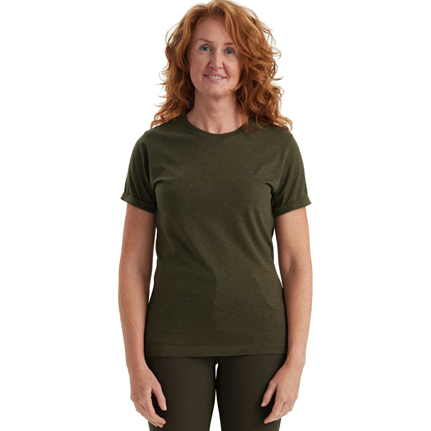 Online 2er-Pack Ladies Basis T-Shirts Damen (Adventure Green Melange) Damen Damen Angelshirts & -Oberteile