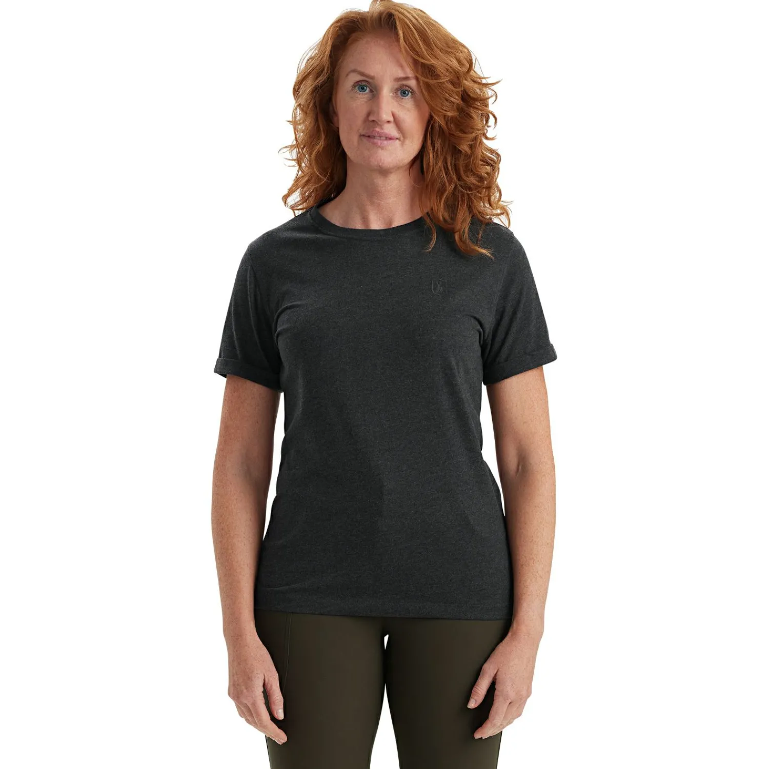 Online 2er-Pack Ladies Basis T-Shirts Damen (Adventure Green Melange) Damen Damen Angelshirts & -Oberteile