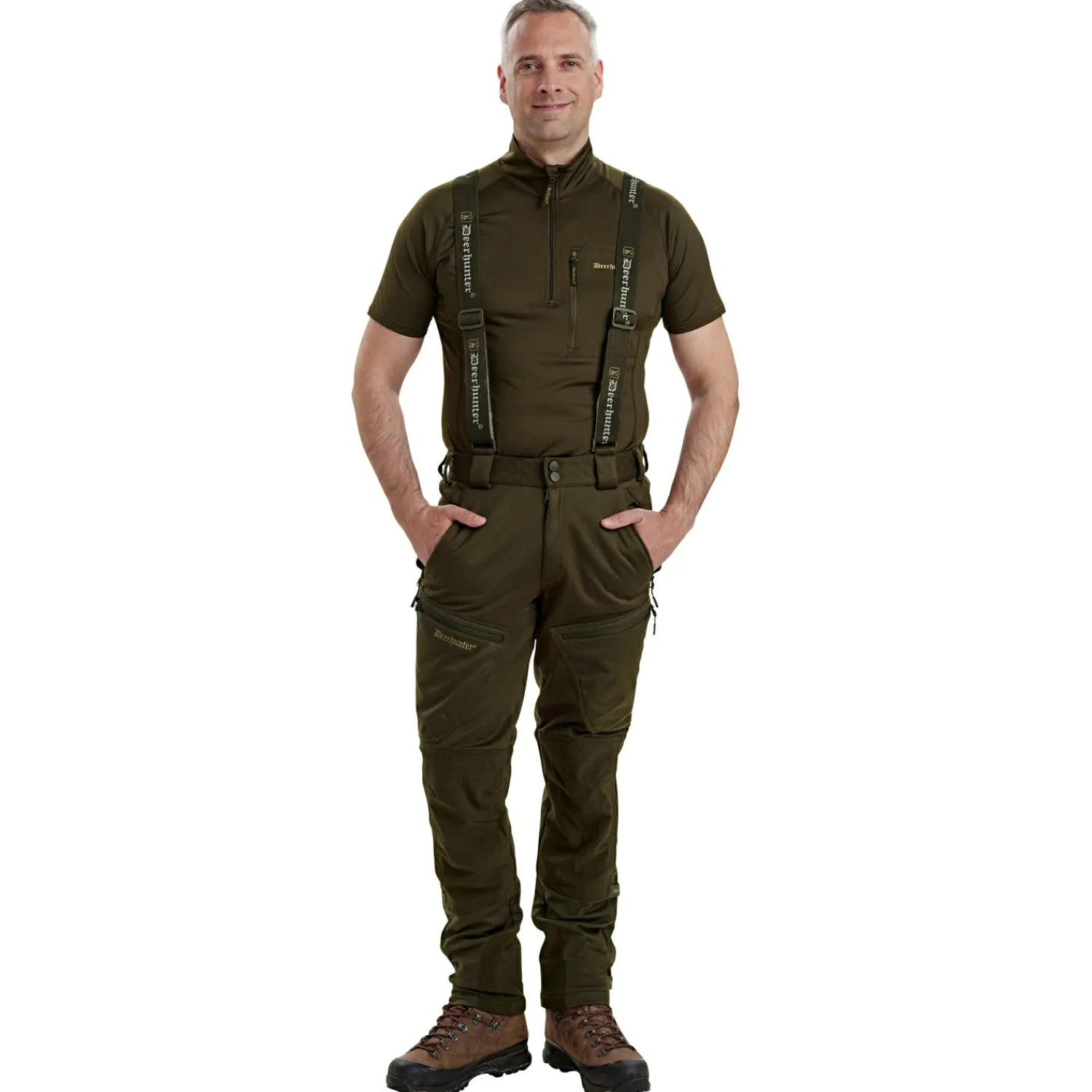 Deerhunter Excape Softshell Hose Herren (Art Green)< Outdoor- & Angler-Cargohosen