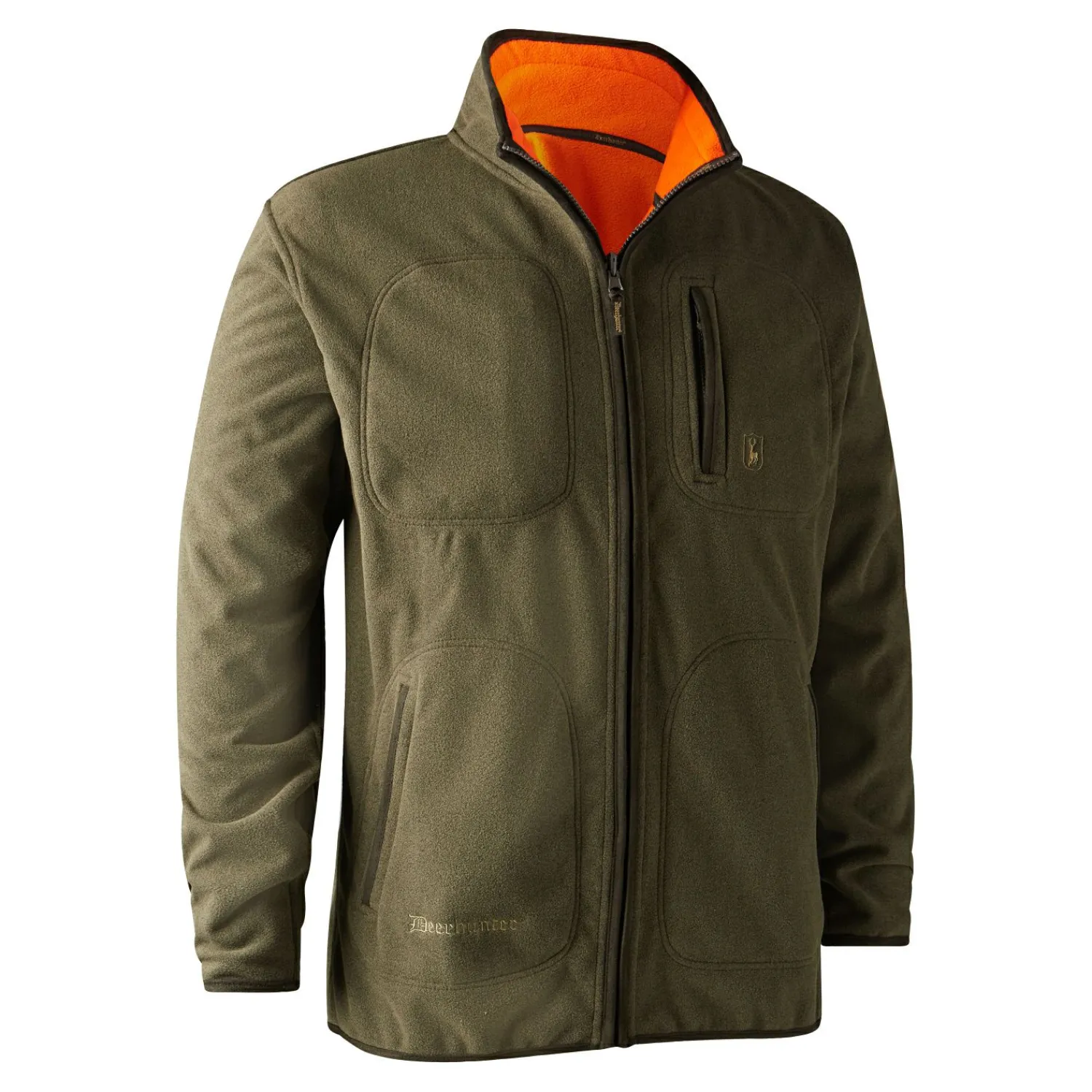 Deerhunter Gamekeeper Bonded Fleecejacke Herren, wendbar (Orange)< Outdoor- & Angel-Jacken