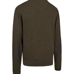 Clearance Harrington Strickpullover Herren, mit Rundhalsausschnitt (Brown Melange) Angelpullover & -Strickjacken