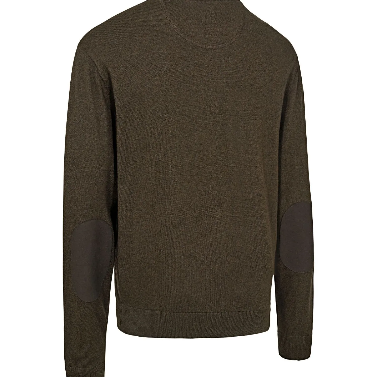 Clearance Harrington Strickpullover Herren, mit Rundhalsausschnitt (Brown Melange) Angelpullover & -Strickjacken