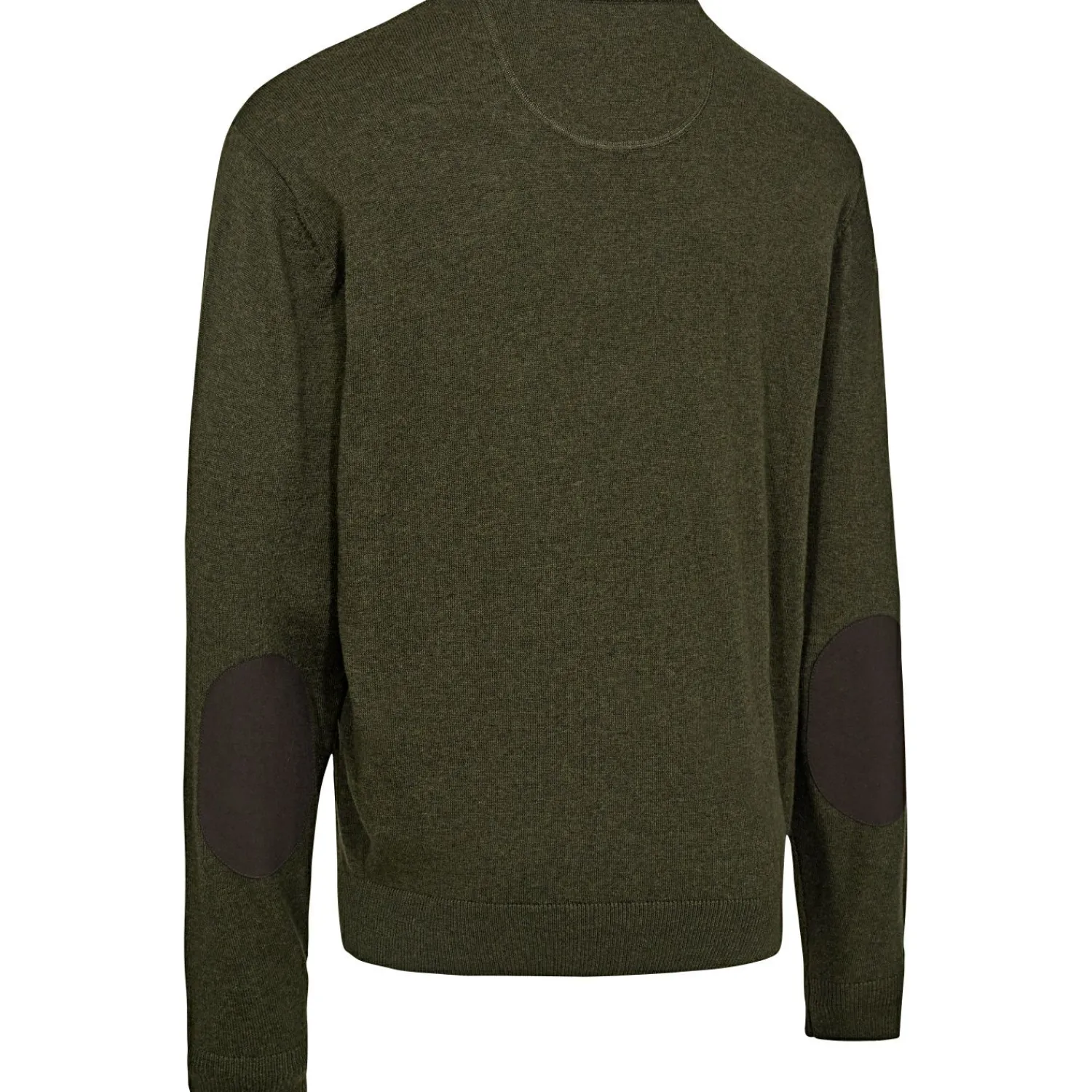 Clearance Harrington Strickpullover Herren, mit Rundhalsausschnitt (Forest Ember Melange) Angelpullover & -Strickjacken