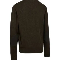 Deerhunter Harrington Strickpullover mit V-Ausschnitt (Brown Melange)< Angelpullover & -Strickjacken