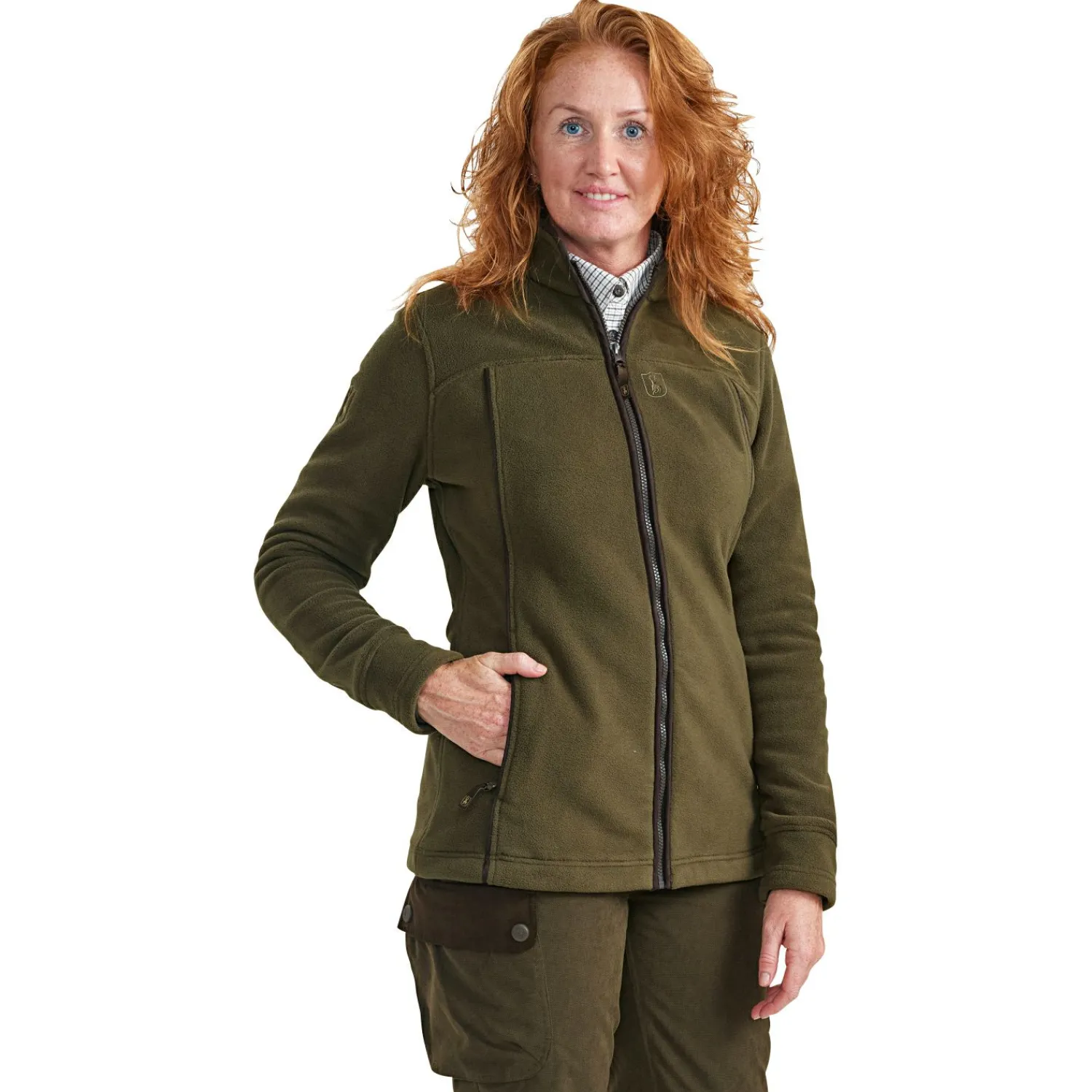 Discount Lady Eagle Fleecejacke Damen (Tarmac Green) Damen Damen Angeljacken & -Westen