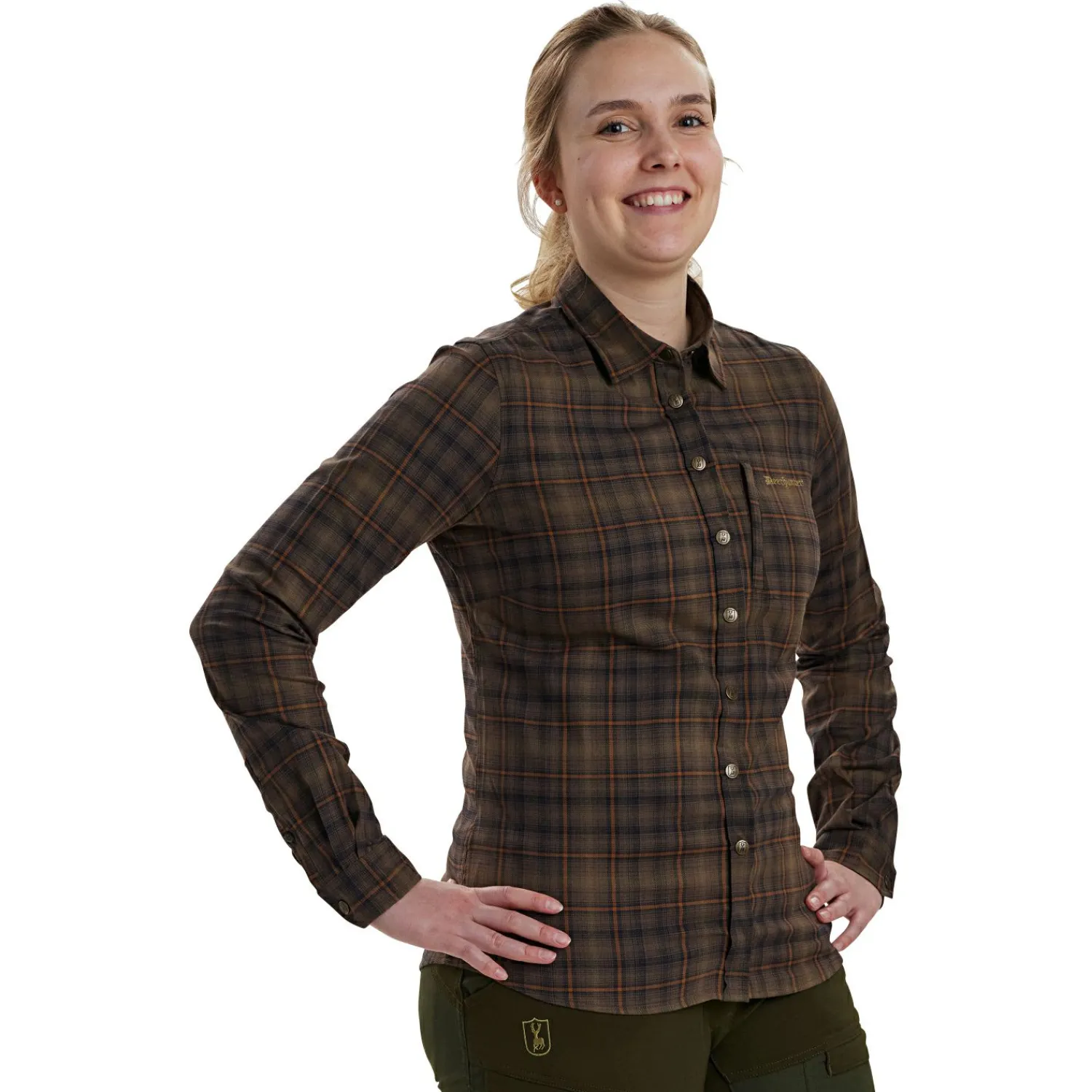 Online Lady Emery Hemd Damen (Green Check) Damen Damen Angelshirts & -Oberteile