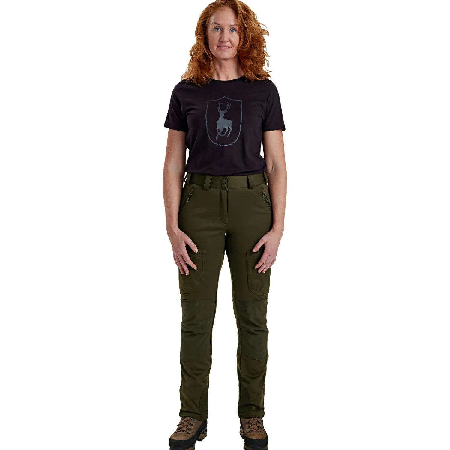 Best Lady Excape Softshell Hose Damen (Art Green) Damen Damen Angelhosen