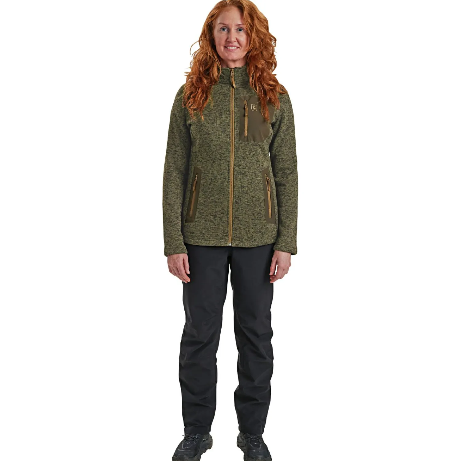 New Lady Sarek Strickjacke Damen (Olive Night Melange) Damen Damen Angeljacken & -Westen