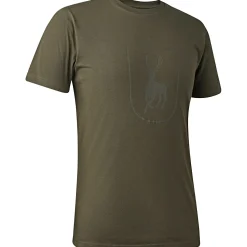 Deerhunter Logo T-Shirt Herren (Fallen Leaf)< Angelshirts & Angel-Oberteile