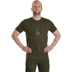 Deerhunter Logo T-Shirt Herren (Fallen Leaf)< Angelshirts & Angel-Oberteile
